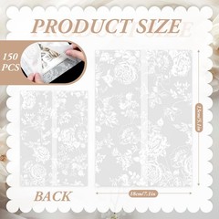 Fullhawl 100 Pcs Vellum Jackets Bulk for 5×7 Invitations 5 x 7 inches, rose