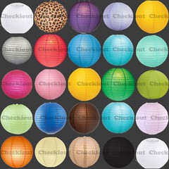 12x Round 12″ Color Paper Lanterns Light Wedding Birthday Party Event Decoration
