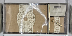 Guest Book & Pen Set by Celebrate It: Burlap Cover Rustic Weddings Anniversaries