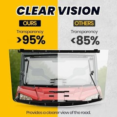 3-IN-1 Flip Windshield Compatible With 2013+ Polaris Ranger XP 900/900