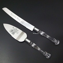 Boda Wedding Cuchillos De Pastel Cake Knife Server Set Nuestra Bodal Silver Bell