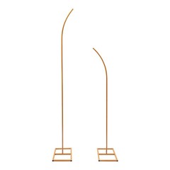 Set of 2 Gold Metal Wedding Arch Rack Flowers Frame Stand Party Backdrop Decor