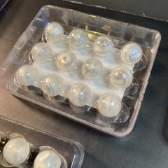 «Glowing Pixie Pearls» LED marble sized light sets. 12 each. White Blue Pink