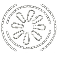 4 Pack 25in Hanging Swing Chain with 4 Carabiners, 440LB Capacity Hanging Kit…