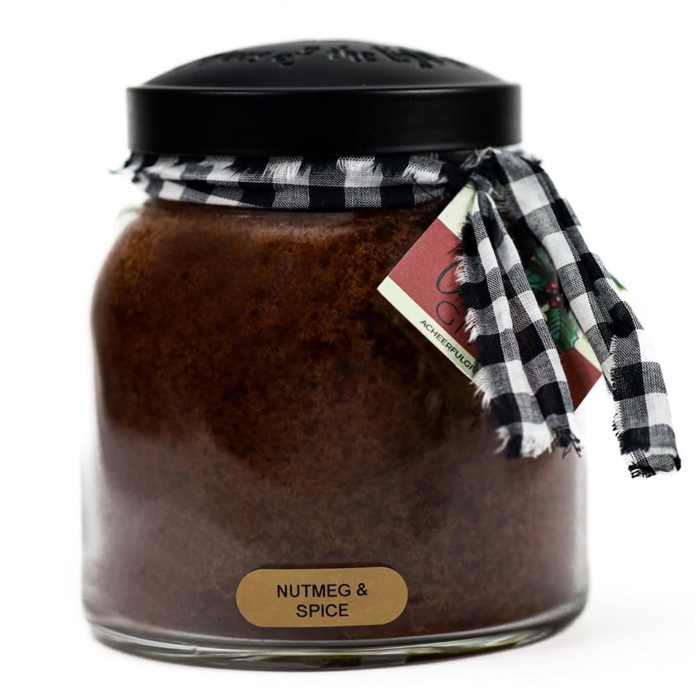 A Cheerful Giver – Nutmeg & Spice – 34oz Papa Scented Candle Jar with Lid – Keep