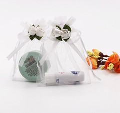 Rose Sheer Organza Gift Bags 50Pcs 4X4” White Wedding Favor Favors Gift Bags