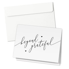 Thank You Cards with Envelopes – 25 Pre-Scored Thank You Note Cards for a Sim…
