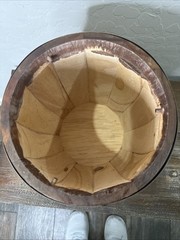 Wedding Oak Whiskey Barrel Card Box with Slot Gift Card Box Holder Wine Barrel