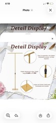Nwb Adjustable Backdrop Stand for Wedding/Party, Heavy Duty Metal 2pcs Gold