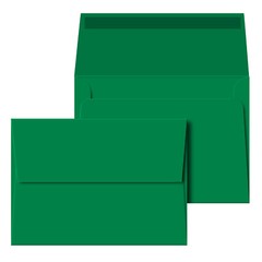 A6 Envelopes, 4 3/4″ x 6 1/2″, Green, Square Flap, 24w (90gsm), 25 Qty