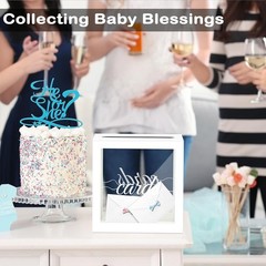 White Gift Card Box with Clear Window, Elegant Holder for Wedding Birthday