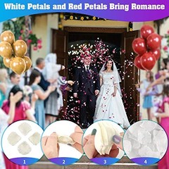 50PCS Love Balloons and Heart Balloons Kit&2000 PCS Silk Rose Petals 42Inch I