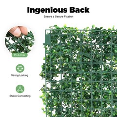 12Pcs Artificial Plant Hedge Grass Mat Greenery Wall Fence Panel Background