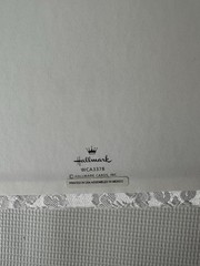 Hallmark WCA3378 Wedding Guest White Fabric Lace Floral Covered Book Vintage