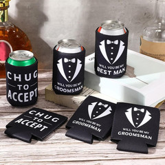 6 Pack Groomsmen Best Man Proposal Can Coolers Bachelor Gifts Groomsmen Gifts Fu
