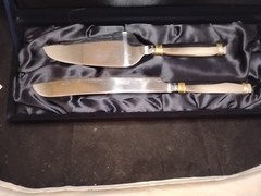 Cake Server & Knife Stainless Steel Korea Serrated Edge Wedding Knife