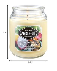 Candle-Lite Scented Candles Tropical Fruit Medley Fragrance One 18 Oz.