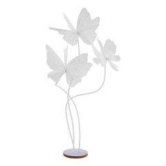 3* White Artificial Butterfly Decorations Floorstanding Fake Butterfly Décor