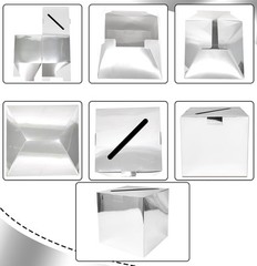 SietDESEO Silver Card Box Wedding 7.8 X X INCH,