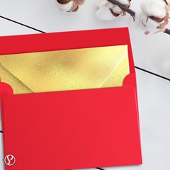 A2 Red Envelopes for Holiday Invitations & Greetings – 5 3/4 x 4 3/8″ – 25 Qty