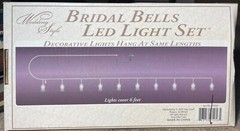 WEDDING STYLE BRIDAL BELLS LED LIGHT SET 10 LIGHTS W AC ADAPTER MARRIAGE DECOR