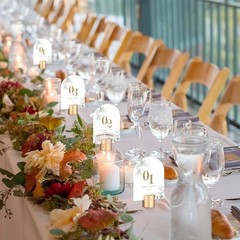 Affrolling 95 Pcs Gold Place Card Holders Wooden Table Number Holders Bulk Mini