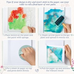 Fuyoooo 5″ x 7″ Gel Printing Plate Starter 5» × 7», as shown in the picture