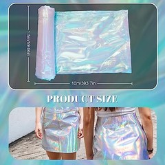 Iridescent Fabric Organza Fabric Sheer 59 Inches Wide Rainbow 11 Yard White