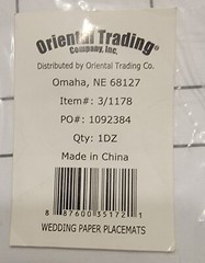 Wedding Themed Paper Placemats Party Supplies 12 Piece Set Oriental Trading