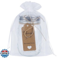 HRX Package 100pcs Sheer Organza Bags White, 6 x 9 inches Christmas Wedding S