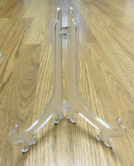 Clear & White Acrylic Wedding Table Number Signs 1-13 with Stands, 5″x7″, Modern
