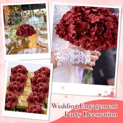Tigeen 50 Pcs Hydrangea Artificial Flowers Bulk 7.48 Inch Artificial Hydrange…