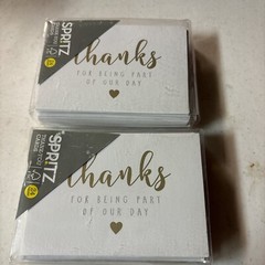 Lot of 2 Spritz «Thank For Being Part Of Our Day» Cards 24 Count Set Each Box
