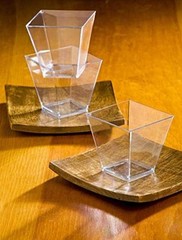 100 Ct Elegant Square Mini Cube 2oz Clear Tasting Sample 100 Count (Pack of 1)