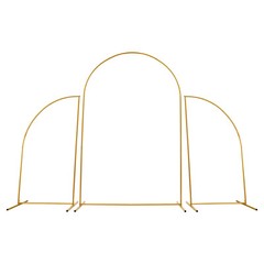 Metal Arch Backdrop Stand DIY Fun Wedding Arch Stand Set of 3 (1.6m/2.2m/1.6m)