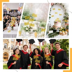 12 Pcs Graduation Decoration 2026 Centerpieces For Tables Gold Party Decor