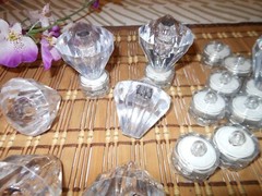 12 Pc ~ ACRYLIC DIAMOND LED COLOR CHANGING LIGHTS , TABLE PARTY DECOR