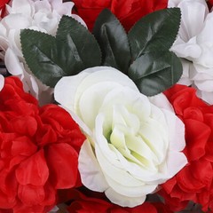 12PCS Artificial Flower Wall Panels Silk Rose Wedding Background Venue Decor