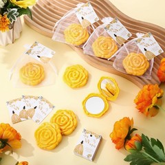 Wenqik 50 Sets Quinceanera Party Favors for Guests Rose Design Compact Pocket