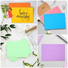 50 Pack Colored Envelope, 5×7 A7 (5″ x 7″), Yellow,Orange,Green,Red,Pink