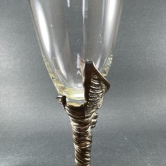 2 International Silver Co. Toasting Goblet Fluted Champagne Glasses Goblets