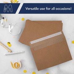 MOS A4 Kraft Envelopes 4.25 x 6.25 Inch 500 Pack — Brown Self-Seal A4,