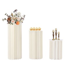 Foldable Honeycomb Cardboard Centerpiece Set 3pc With 30cm Acrylic Tops