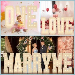 Multifunctional 4FT Marquee Numbers, corrugated plastic board, Quick Assembly…