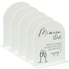 8×10 Inch Arch Acrylic Sign with Stand | 5 Pack Blank 8×10 Inch (5pcs) White