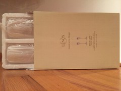 Lenox True Love Crystal & Silver Bride & Groom Wedding Toasting Flutes ~ NIB