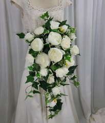 Peony and Rose Garden Flower Faux Wedding Bouquet