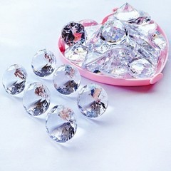 100Pcs 20MM Acrylic Diamond Gems Jewels Pirate Treasure Chest Hunt Party for
