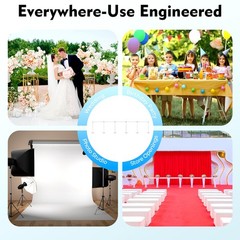 Wedding Silver/Purple Decoration Stand Rectangle Party Backdrop W/ Pedestal