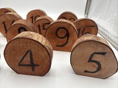 Rustic Wedding Table Number Wood Slices 1-20 Approx 4” T By 4” By 1.25” READ